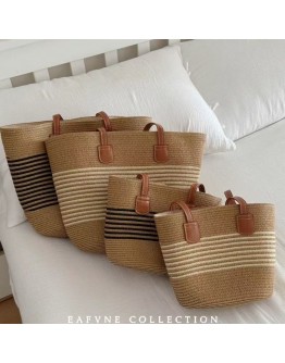 Handmade custom bag, minimalist and versatile striped bag